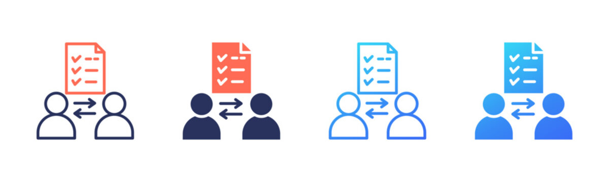 Peer To Peer icon sheet multi color collection