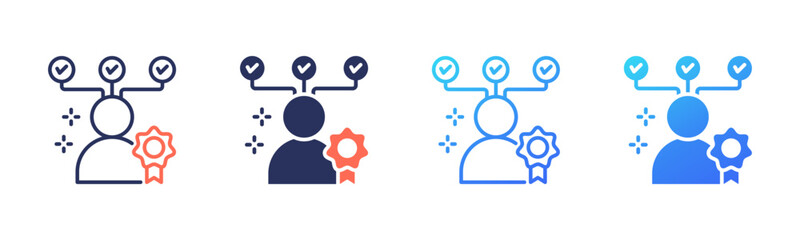 Competency icon sheet multi color collection