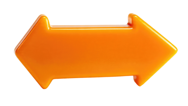 Orange Arrow, Isolated - Powered by Adobe