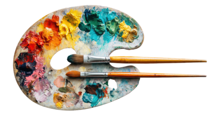 Paint Palette and Brushes