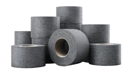 Rolls of Textured Tape on Isolated Background
