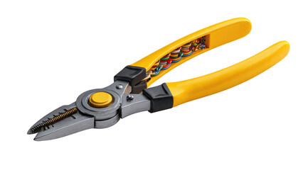Obraz premium Wire Stripper Tool with Yellow Handles