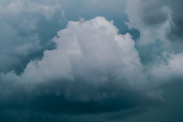 Unusual sky sights, ominous bluish thunderclouds