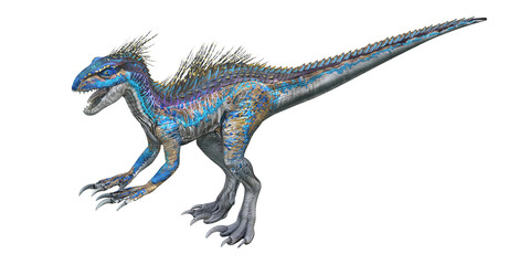 Colorful depiction of a prehistoric dinosaur