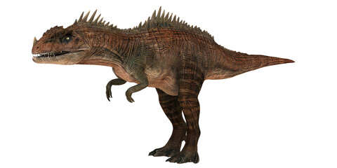 Ferocious dinosaur in a lifelike illustration