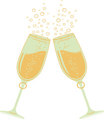 two glasses of champagne