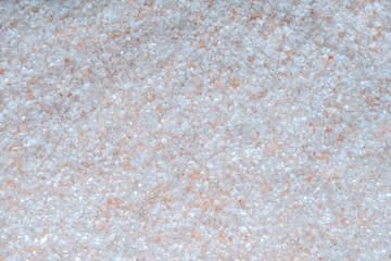 Close-up texture of Himalayan pink salt crystals.