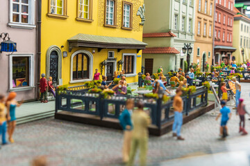 Makieta miniaturowe miasto Warszawa w miejscu "Kolejkowo" w Warszawa.