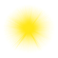 Obraz premium Abstract golden yellow light burst emanating from the center against a dark black background creating a luminous glow effect