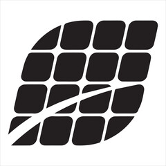 Renewable Solar Panels Eco Silhouette White Background