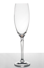 Champagne glass isolated on white