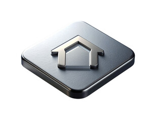 Computer Keyboard Home Button with Realistic Wear Texture