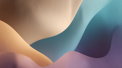 Flowing waves of colorful abstract fabric