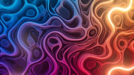Abstract fluid background in vibrant gradient colors representing modern digital art with copy space - Powered by Adobe