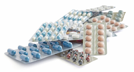 Diff&eacute;rentes plaquettes de m&eacute;dicaments