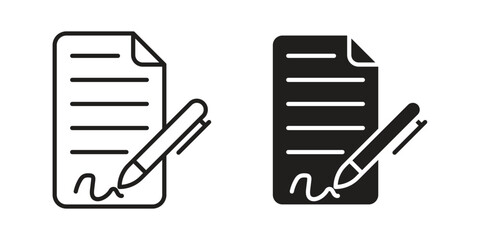 Agreement icons vector Collection Clipart Pack. icon with editable line stroke