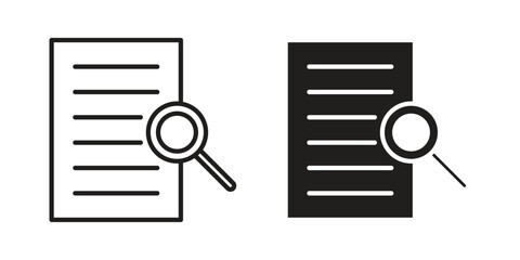 Audit icons vector Collection Clipart Pack. icon with editable line stroke