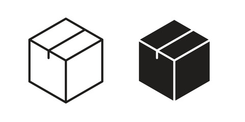 Box icons vector Collection Clipart Pack. icon with editable line stroke