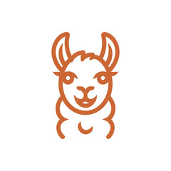 Obraz premium Alpaca icon on White Background Vector Art Illustration on white background.