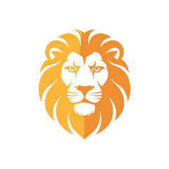 Lion head icon on White Background Vector Art Illustration on white background.