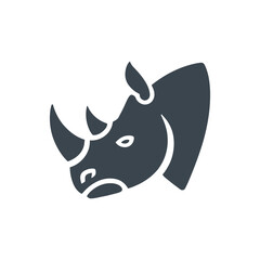 Rhino icon on White Background Vector Art Illustration on white background.