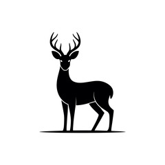 Reindeer icon on White Background Vector Art Illustration on white background.	
