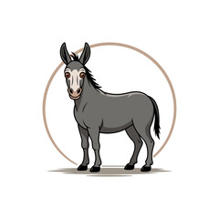 Obraz premium Llama icon on White Background Vector Art Illustration on white background.
