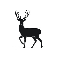 Obraz premium Reindeer icon on White Background Vector Art Illustration on white background.