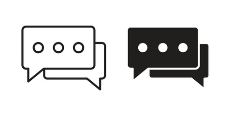 Chat icons vector Collection Clipart Pack. icon with editable line stroke