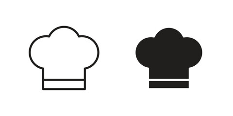 Chef hat icons vector Collection Clipart Pack. icon with editable line stroke