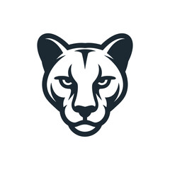 Cougar icon on White Background Vector Art Illustration on white background.	