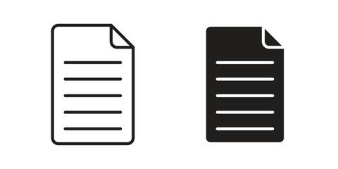 Document icons vector Collection Clipart Pack. icon with editable line stroke