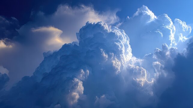 Tempest Unleashed: A Dramatic Cloudscape Under a Blue Sky