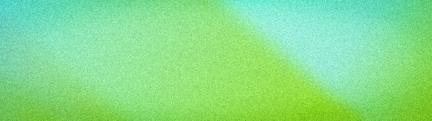 Obraz premium Electric abstract grainy wide background with a smooth gradient from vibrant green/lime to a bright cyan/aqua highlight. Energetic 4K digital texture