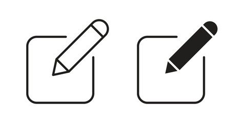 Edit icons vector Collection Clipart Pack. icon with editable line stroke