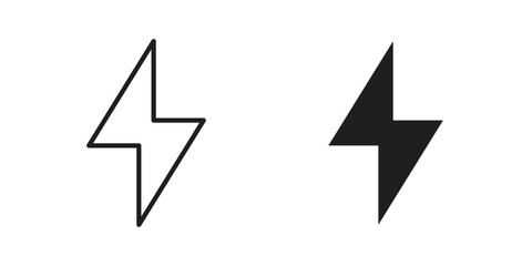 Electricity icons vector Collection Clipart Pack. icon with editable line stroke