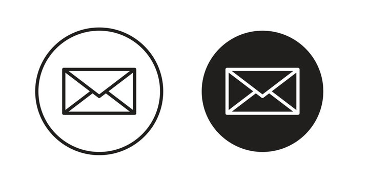 Email icons vector Collection Clipart Pack. icon with editable line stroke