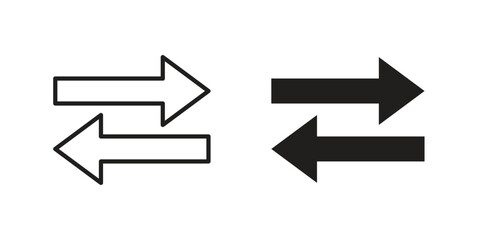 Exchange icons vector Collection Clipart Pack. icon with editable line stroke