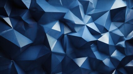 Fototapeta premium Premium 3D Render of Chaotic Triangular Wall Design in Blue Background - Architectural Stage with No People