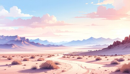 Naklejka premium sunset in the mountains