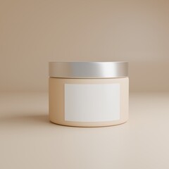 3d render of a hand cream bottle, ideal for cosmetic product branding