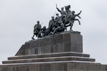 Russia. Samara. Sculptural composition - monument to Chapayev.