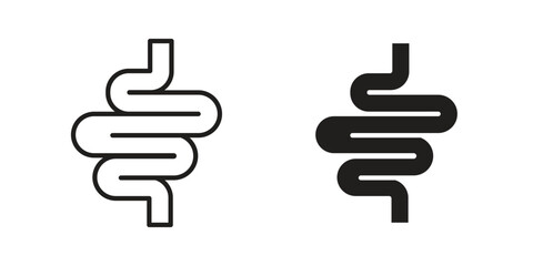 Intestines icons vector Collection Clipart Pack. icon with editable line stroke