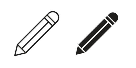 Pencil icons vector Collection Clipart Pack. icon with editable line stroke