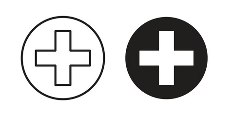 Fototapeta premium Plus icons vector Collection Clipart Pack. icon with editable line stroke