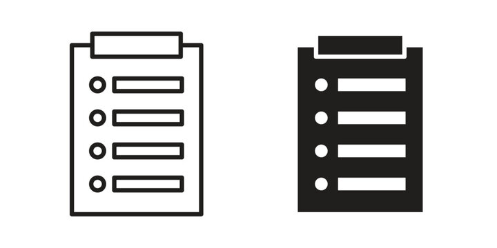 Survey icons vector Collection Clipart Pack. icon with editable line stroke