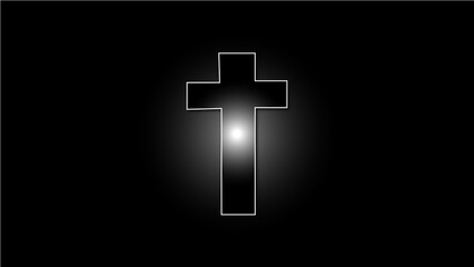 Obraz premium cross in the night