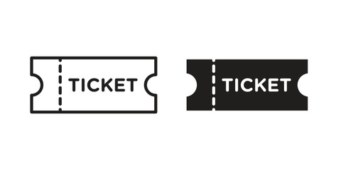 Obraz premium Ticket stub icons vector Collection Clipart Pack. icon with editable line stroke