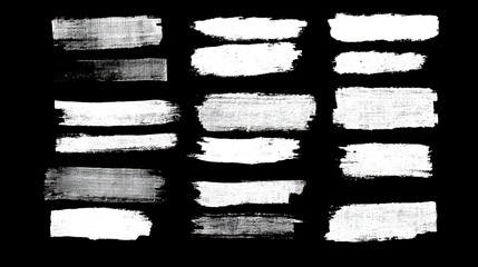 Artistic Brushstrokes on Black: A collection of meticulously crafted brushstrokes, each stroke a testament to the artist's skill, elegantly dances across a stark, black canvas.