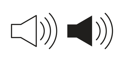 Volume icons vector Collection Clipart Pack. icon with editable line stroke